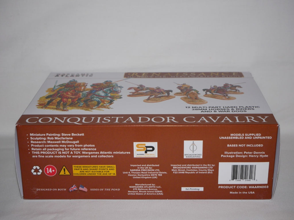 Wargames Atlantic Renaissance 28mm Hard Plastic Conquistador Cavalry - WAARN003