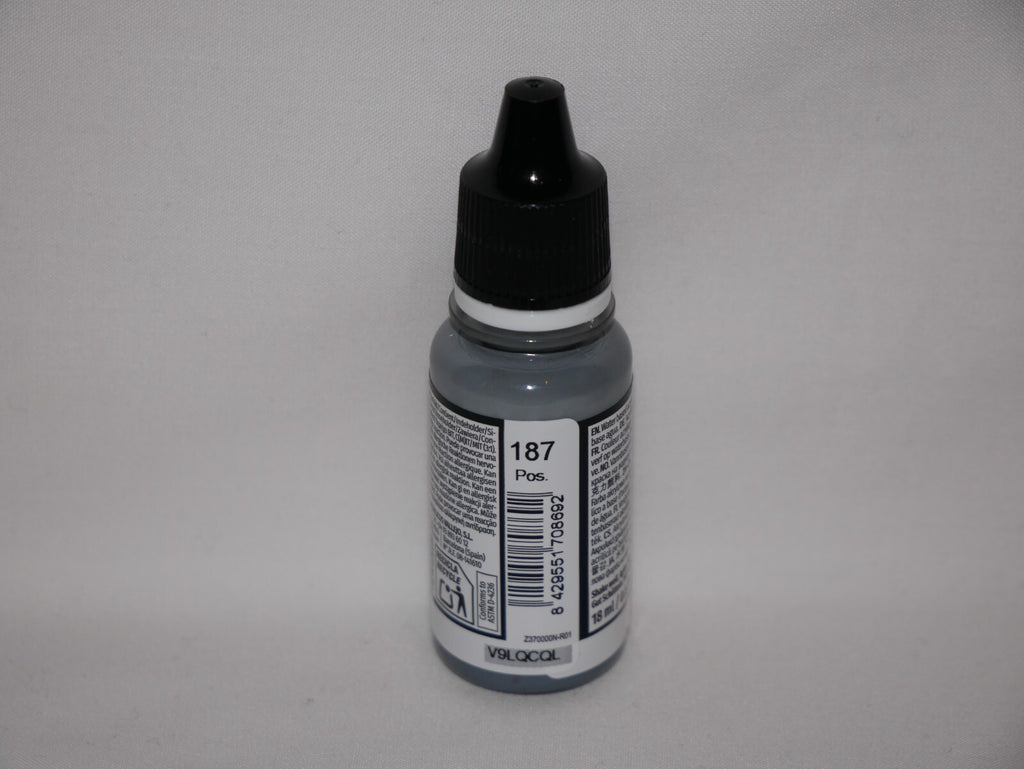 Vallejo Model Color Basalt Grey Acrylic 18ml/0.60 fl oz Dropper Bottle - 70.869