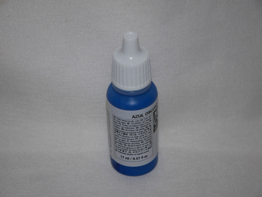 Vallejo Model Color Dark Blue Acrylic 17ml/0.57 fl oz Dropper Bottle - 70.930