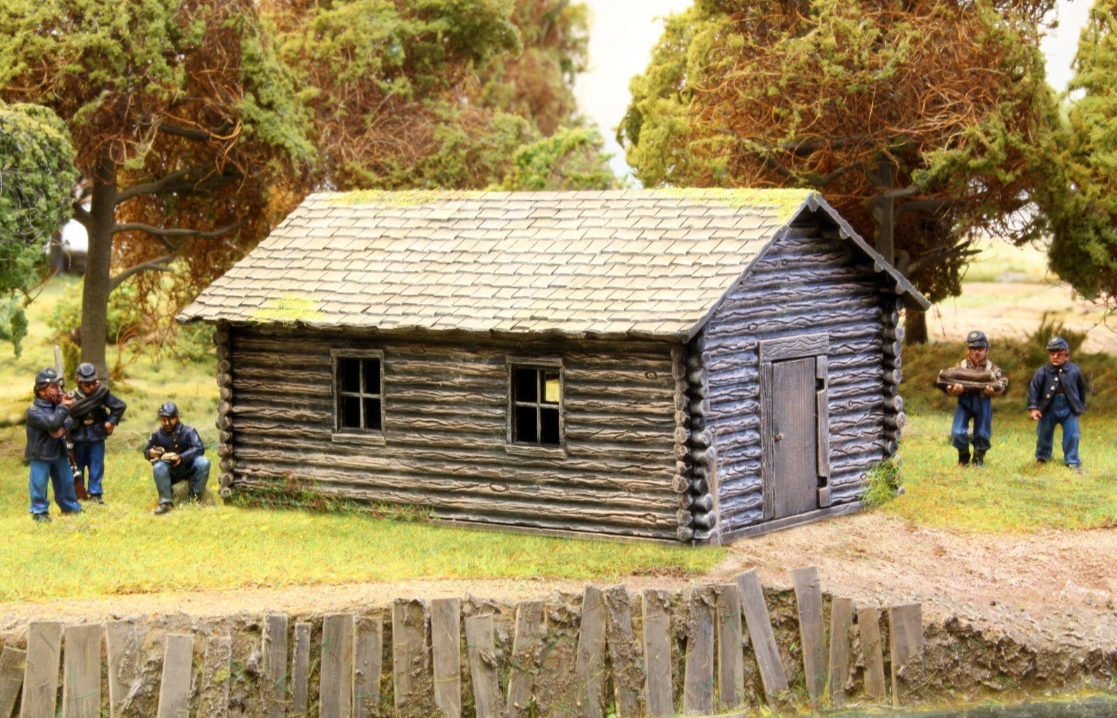 Renedra Ltd Generic Scenery & Bases 1/56th Scale Model Log Cabin Building - RNLC