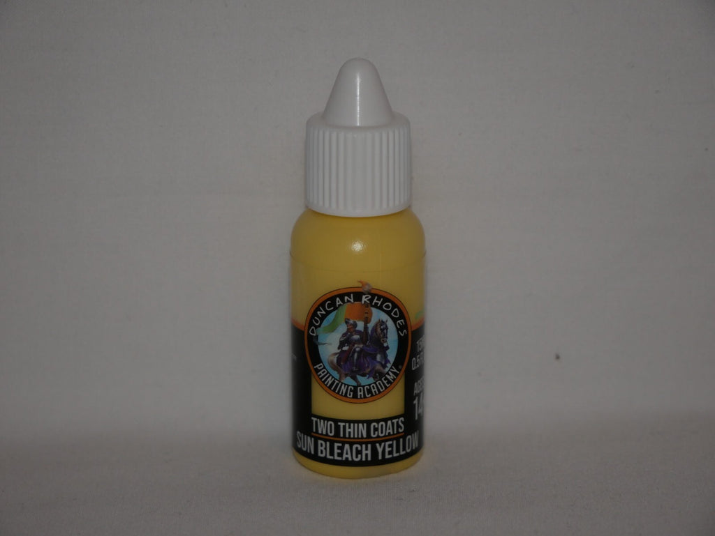 Duncan Rhodes Painting Academy Two Thin Coats Range Sun Bleach Yellow 15ml 10131
