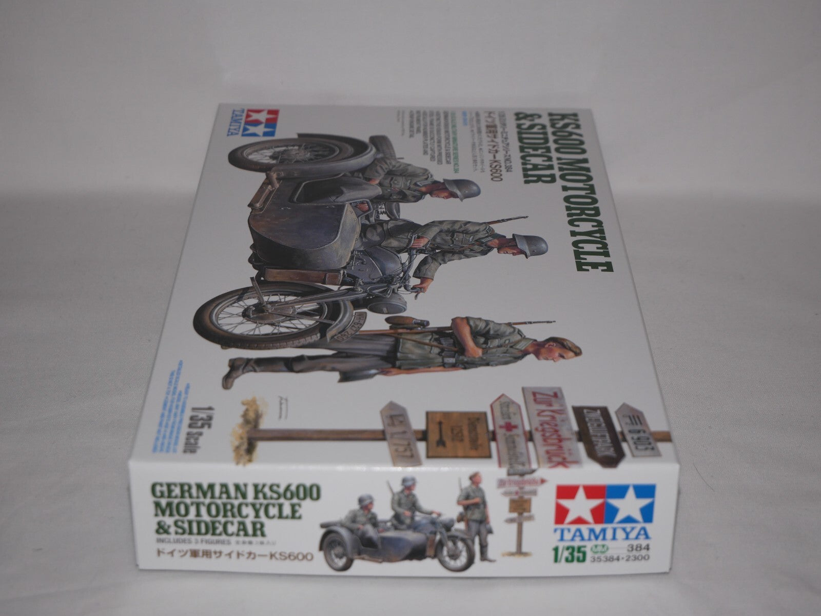 Tamiya 1:35 Military Miniature Series No.384 KS600 Motorcycle & Sidecar  - 35384