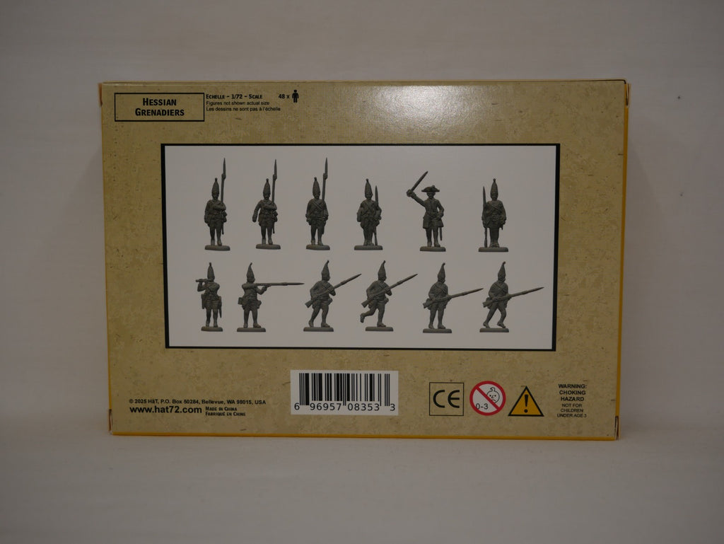 Hat Industrie 1:72 Scale American War Of Independence Hessian Grenadiers - 8353