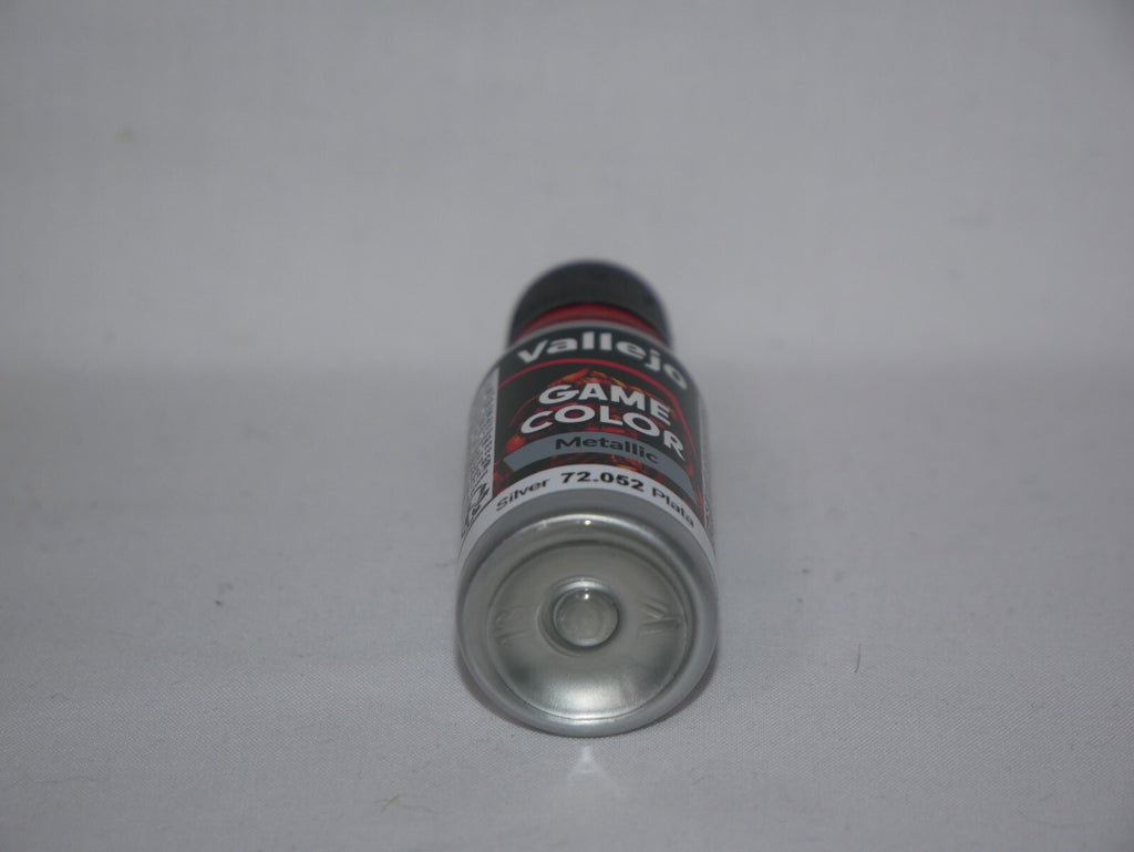 Vallejo Game Color Acrylic Metallic Silver 18ml/0.6 fl oz Dropper Bottle 72.052