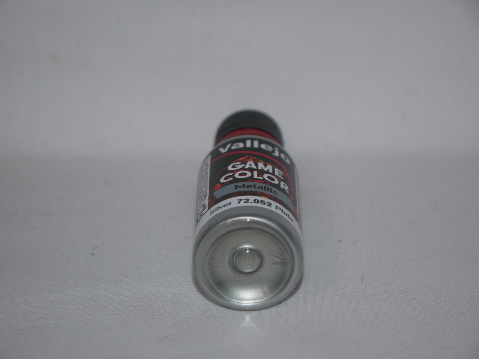 Vallejo Game Color Acrylic Metallic Silver 18ml/0.6 fl oz Dropper Bottle 72.052