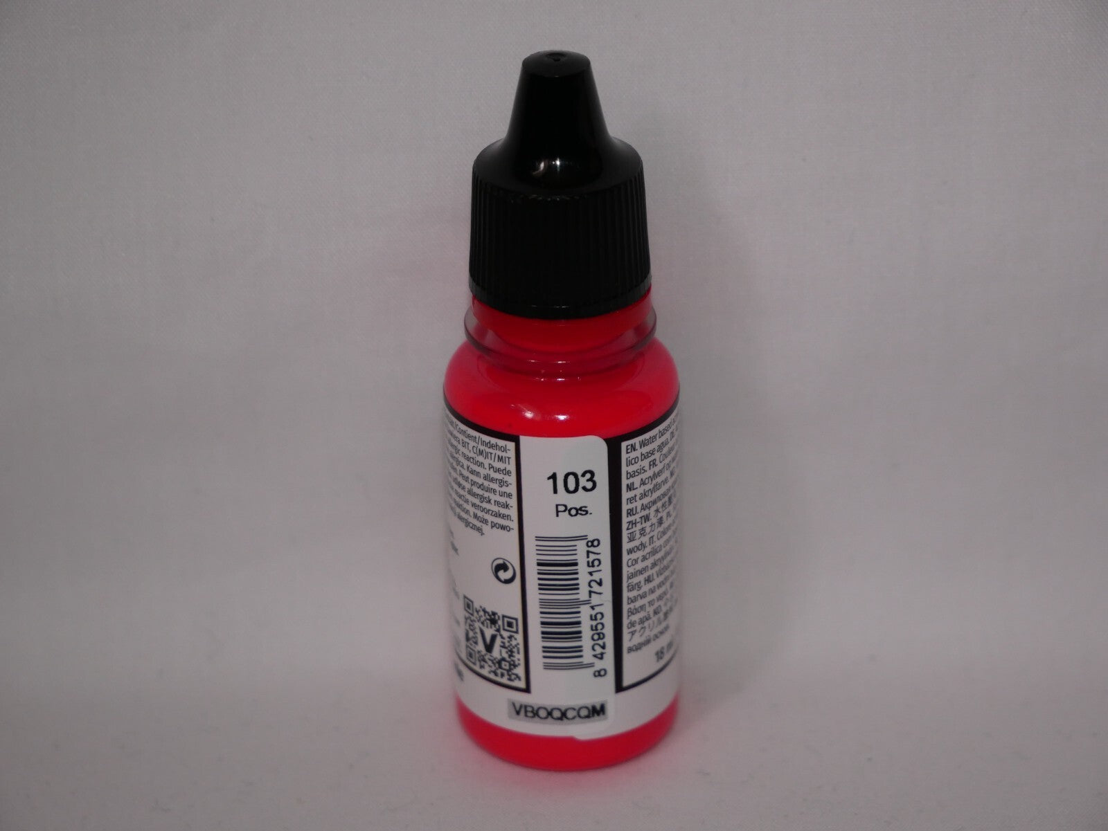 Vallejo Game Color Acrylic Range Fluorescent Red 18ml Dropper Bottle - 72.157