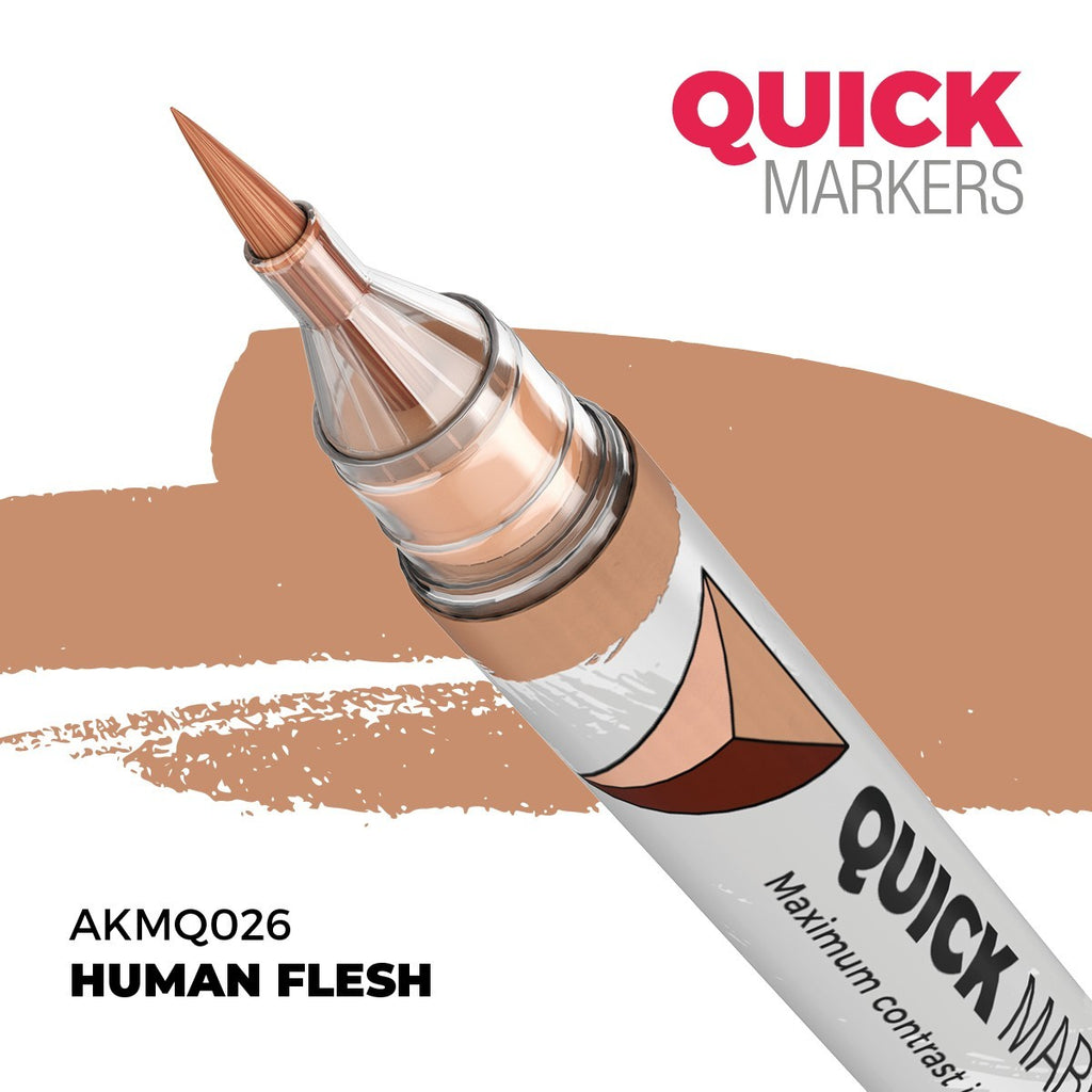 AK Interactive Acrylic Quick Gen Markers For Tabletop Wargaming Human Flesh - AKMQ026