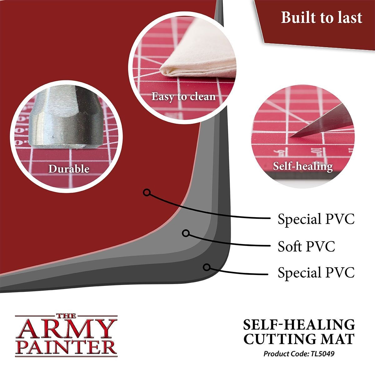 The Army Painter A4 Self Healing Cutting Mat With Markings ( 220 x 300mm) TL5049