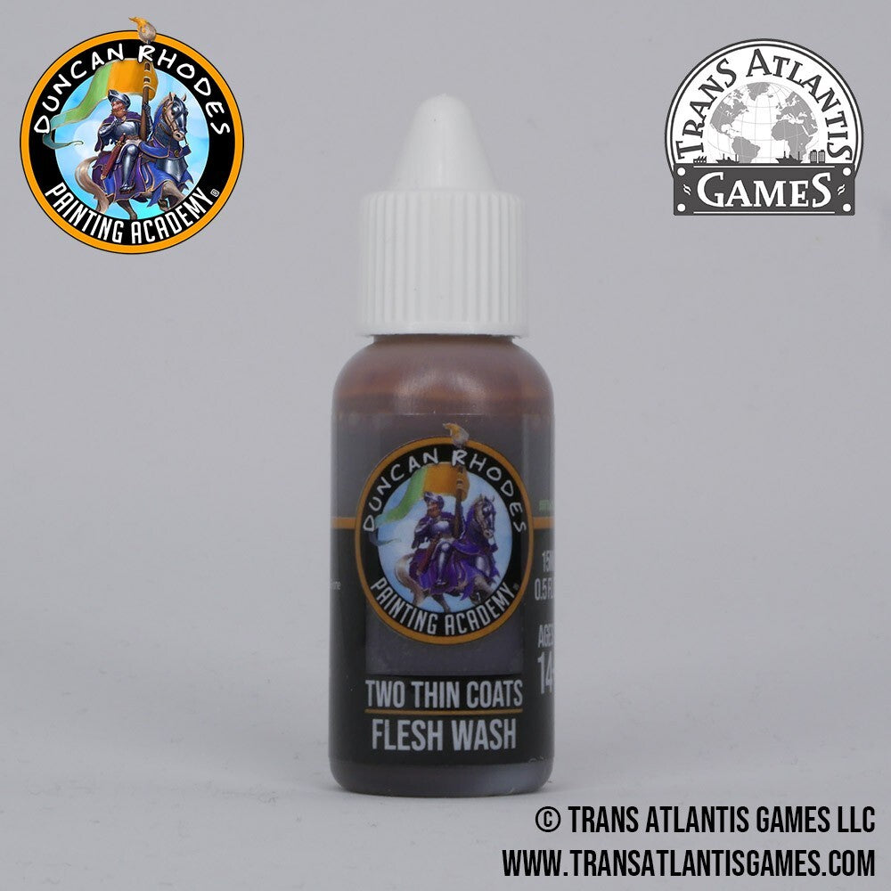 Duncan Rhodes Painting Academy 'Two Thin Coats' Flesh Wash 15ml Dropper - 10057