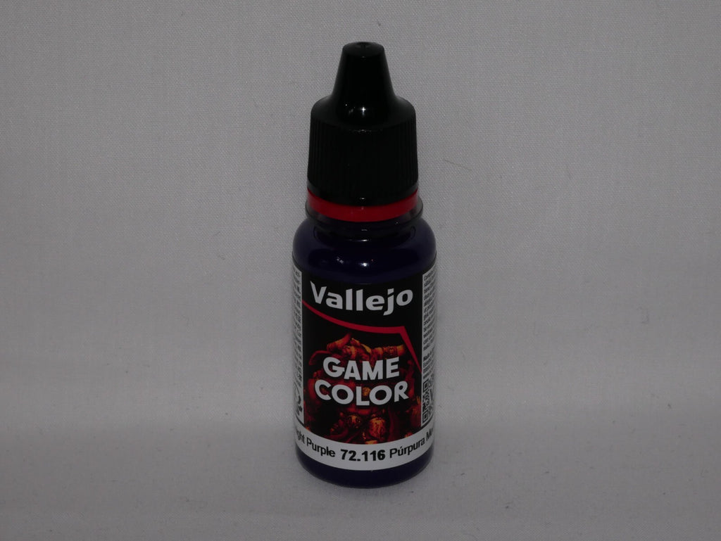 Vallejo Game Color Acrylics Midnight Purple 18ml/0.6 fl oz Dropper Bottle 72.116