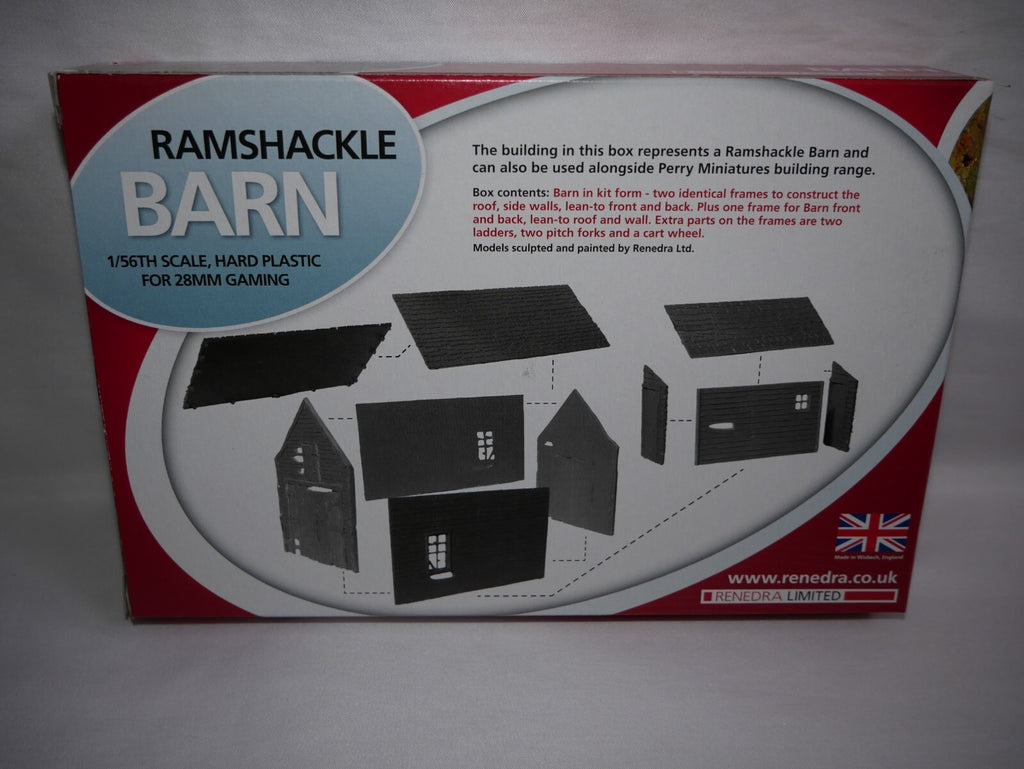 Renedra Ltd Generic Scenery & Bases 1/56th (28mm) Scale Ramshackle Barn - RNRB