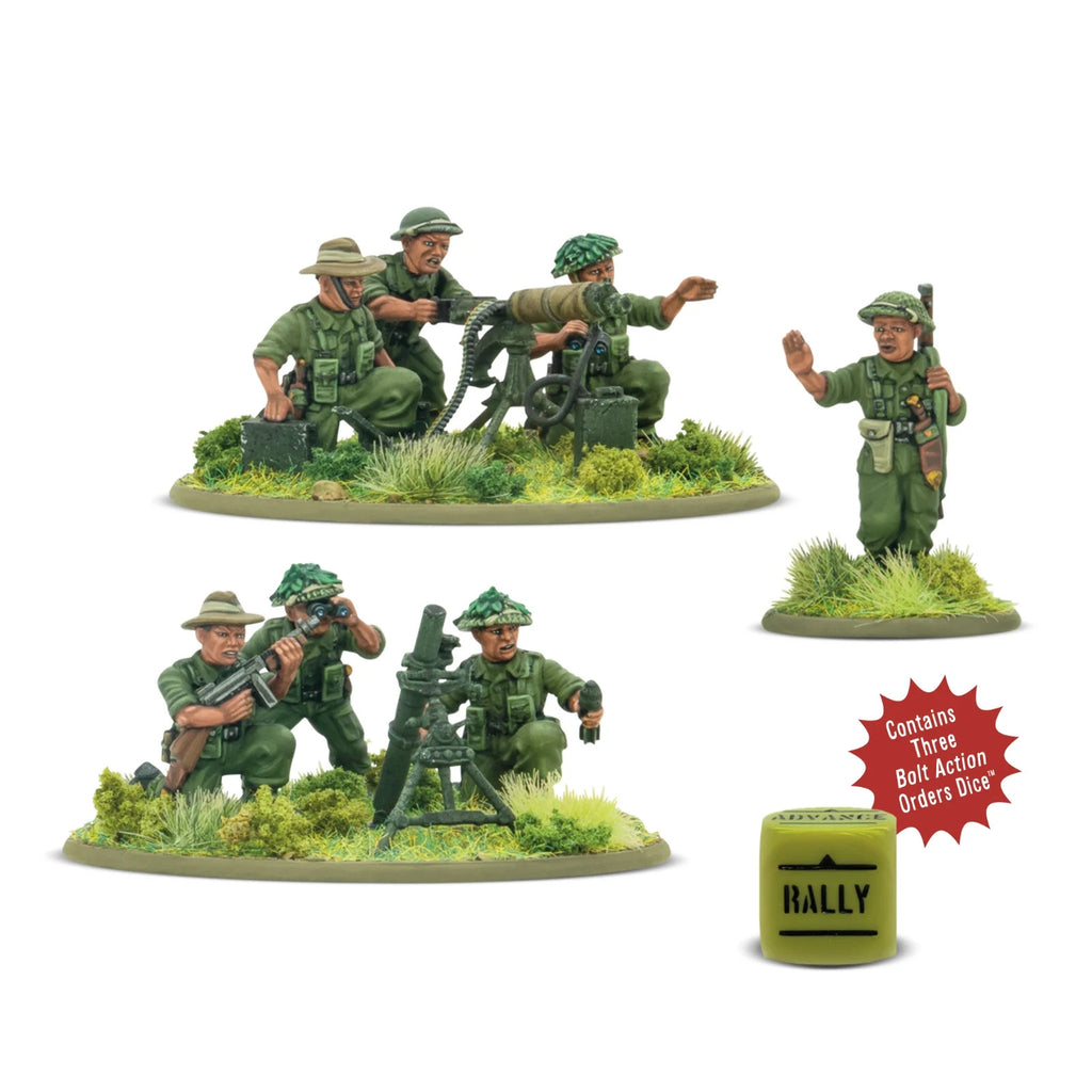 Warlord Games Bolt Action 1:56 British Gurkha Heavy weapons Platoon - 402611005
