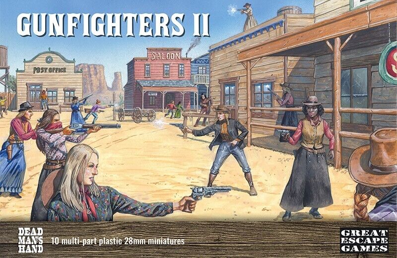 Great Escape Games Dead Mans Hand 28mm Scale Hard Plastic Gunfighters II DMHP002