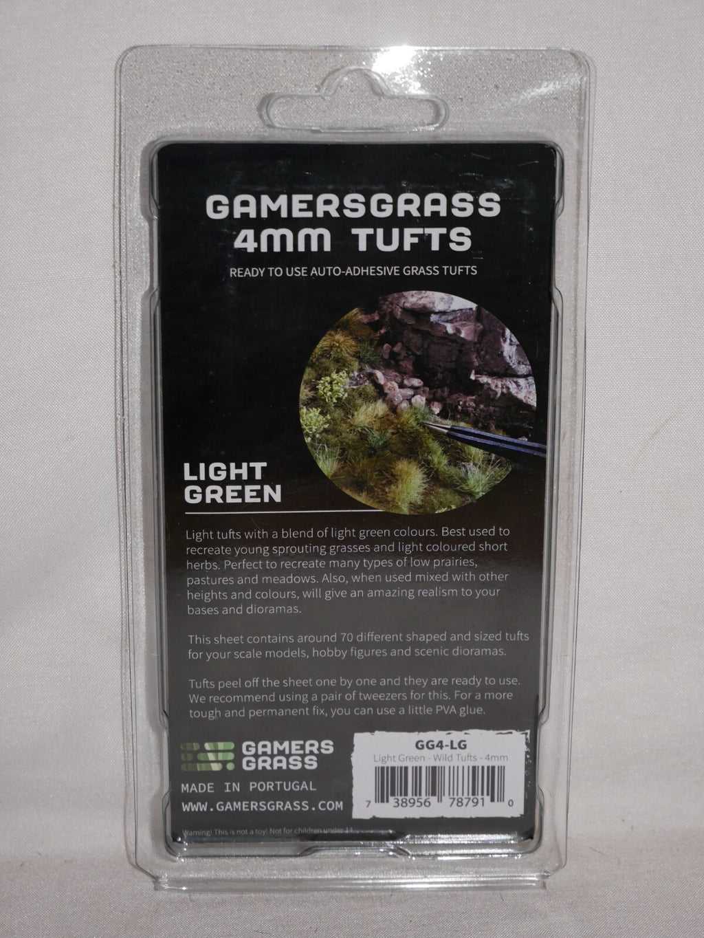Gamers Grass Wild Light Green 4mm Tufts For Wargaming Bases (70) Per Pack GG4-LG