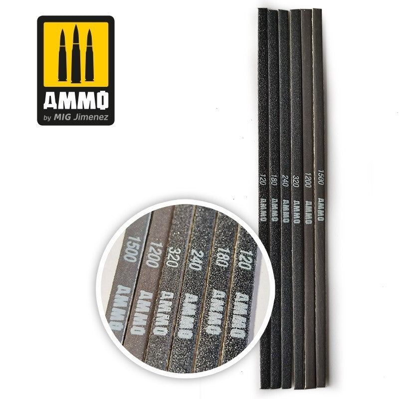 Ammo By Mig Jimenez Contour Sanding Sticks 120/180/240/320/1200/1500 A.MIG-8568