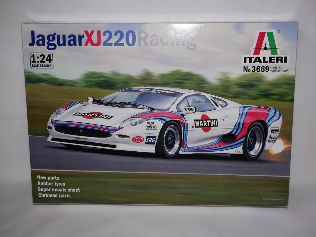 Italeri 1:24 Scale Jaguar XJ 220 Racing Model Replica Kit Skill Level 2 - 3669