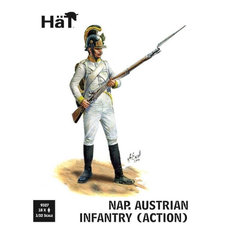 Hat Industrie 1:32 Scale Napoleonic Austrian Infantry (Action) Miniatures - 9327