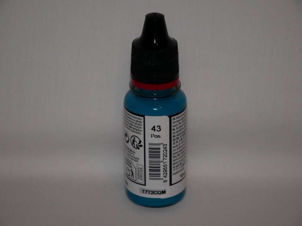 Vallejo Game Color Acrylic Range Turquois 18ml/0.6 fl oz Dropper Bottle - 72.024