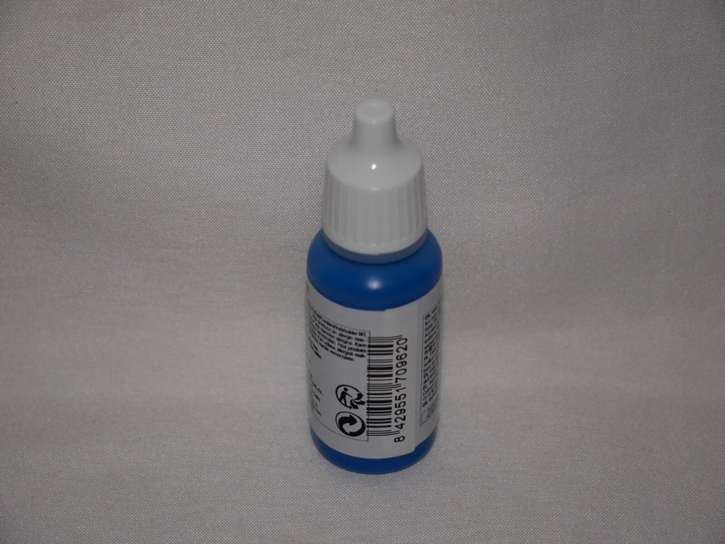 Vallejo Model Color Flat Blue Acrylic 17ml/0.57 fl oz Dropper Bottle - 70.962