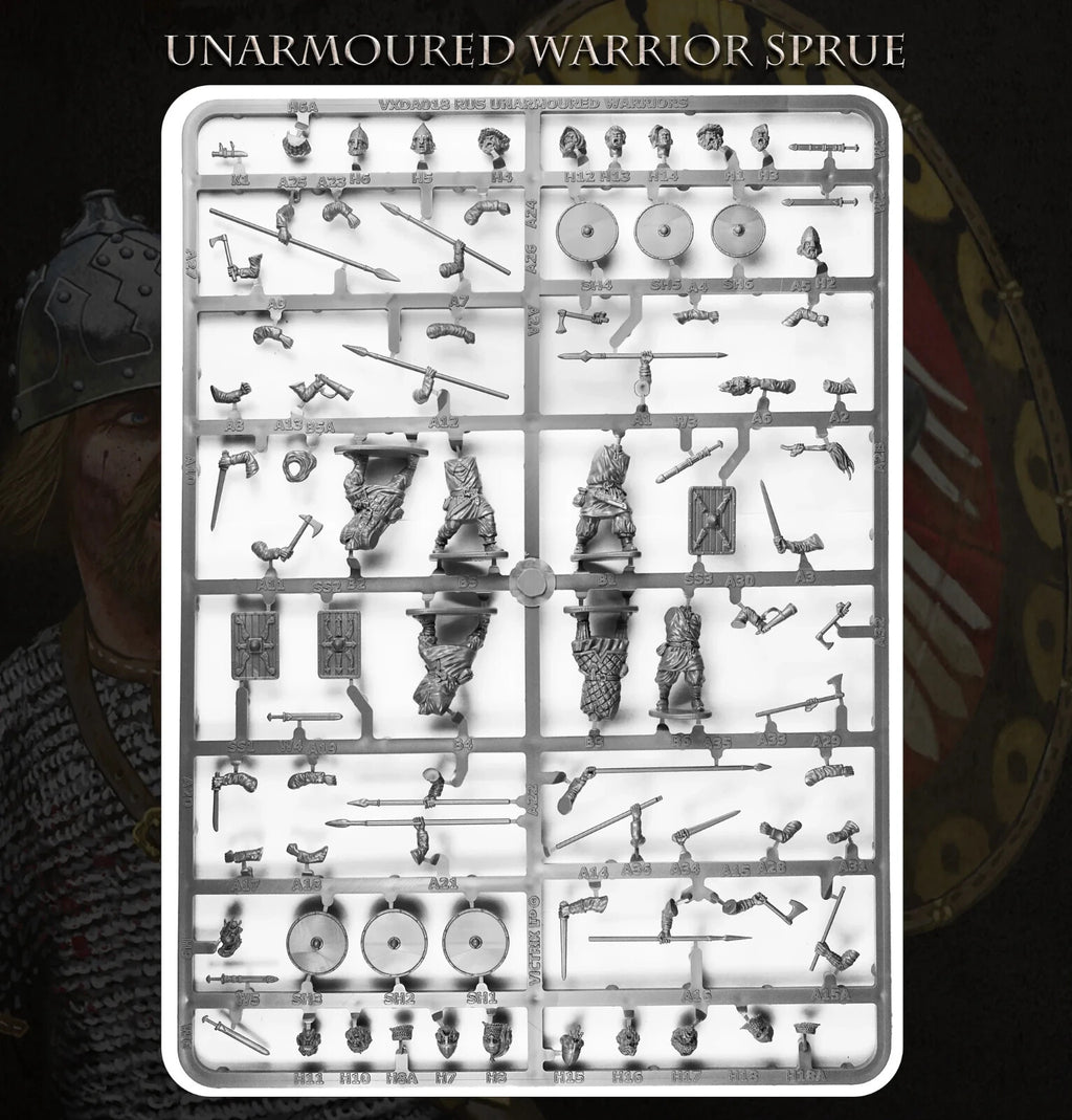 Victrix Warriors Of The Dark Ages 28mm Scale Hard Plastic Rus Infantry - VXDA018