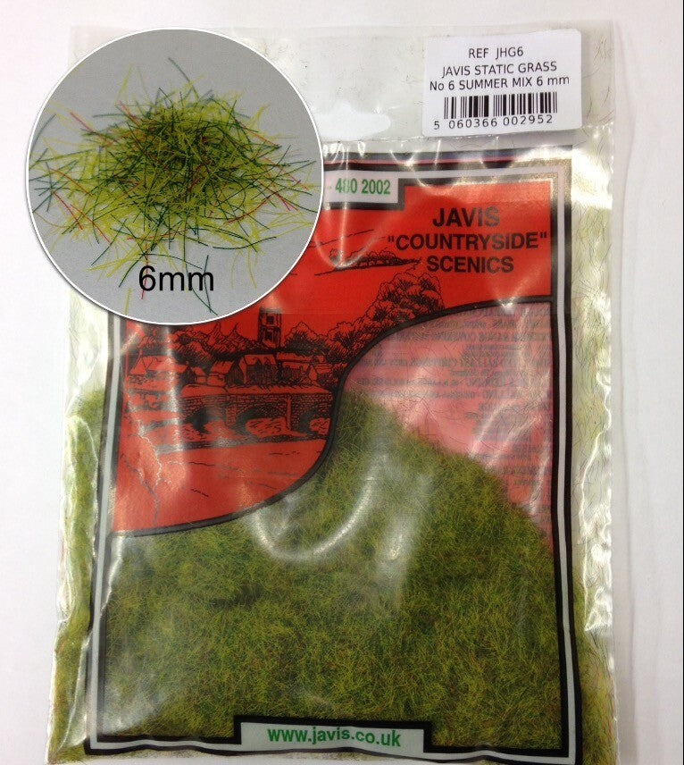 Javis "Countryside" Scenics Static Grass No 6 Summer Mix 6mm JHG6