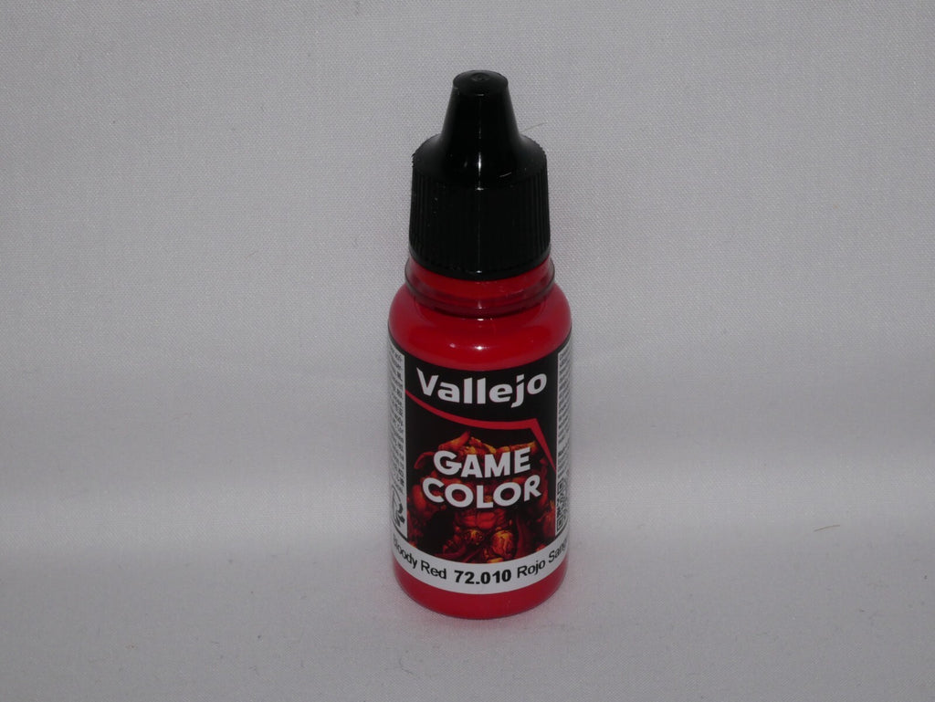 Vallejo Game Color Acrylic Range Bloody Red 18ml/0.6 fl oz Dropper Bottle 72.010