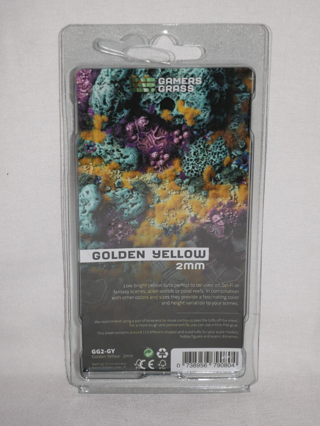 Gamers Grass Golden Yellow 2mm Tufts For Wargaming Bases (115) Per Pack - GG2-GY