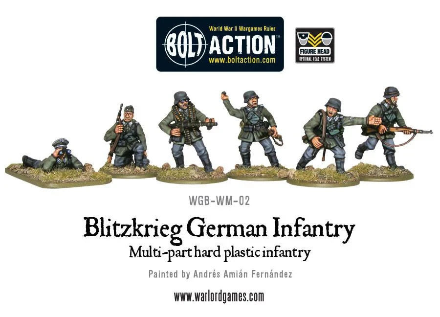 Warlord Games Bolt Action 1:56 Scale WWII Blitzkrieg German Infantry - 402012012