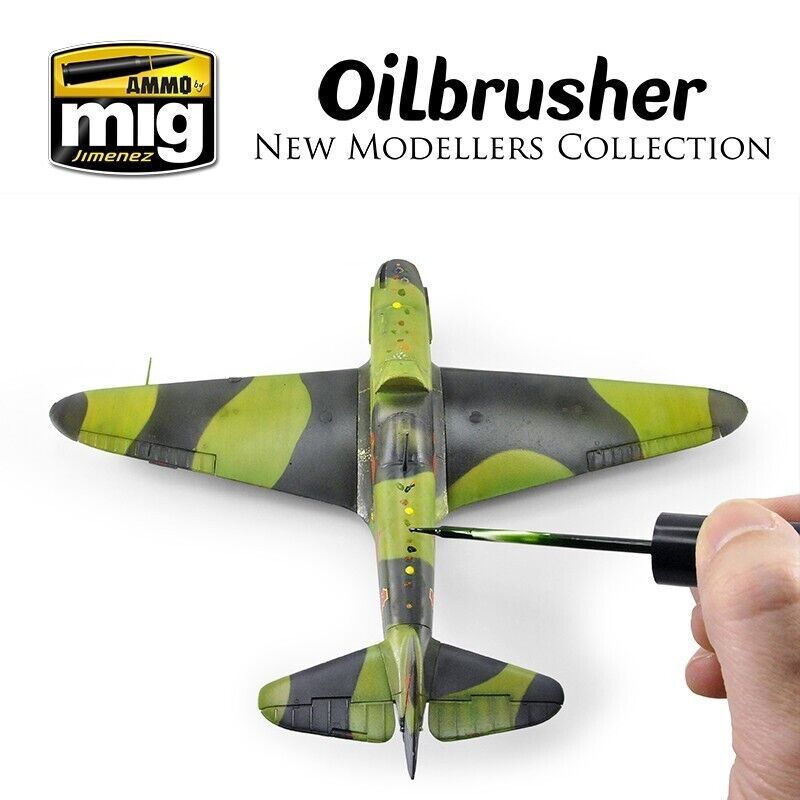 Ammo By Mig Jimenez Oilbrusher Range Silver With Brush Applicator - A.MIG-3538