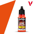 Vallejo Game Color Acrylic Range Fluorescent Orange 18ml Dropper Bottle - 72.156