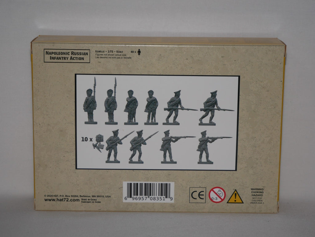 Hat Industrie 1:72 Scale Napoleonic Russian Infantry (Action) Miniatures - 8351