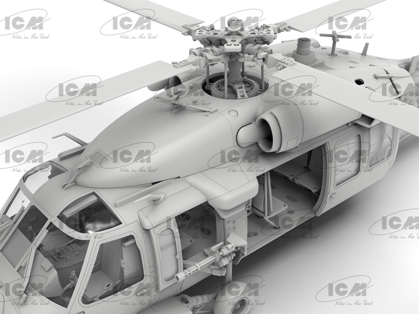 ICM 1:48 Scale Sikorsky MH-60L Black Hawk US Special Forces Helicopter - 48360