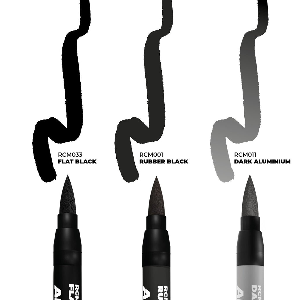 AK Interactive Real Colors Fast Dry Acrylic Markers Wheels (3 Piece) Set RCM102