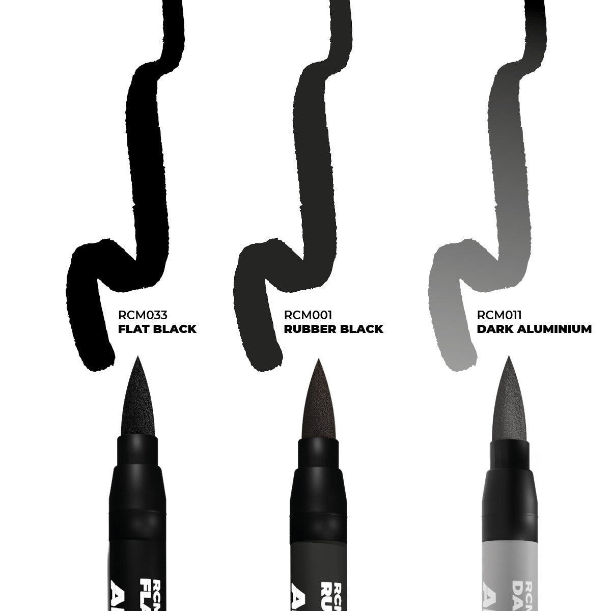 AK Interactive Real Colors Fast Dry Acrylic Markers Wheels (3 Piece) Set RCM102