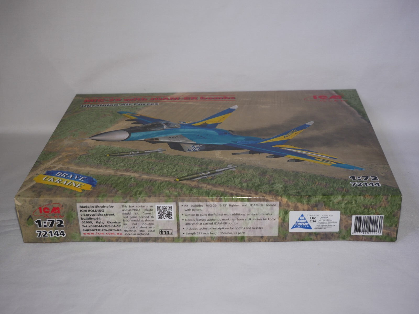 ICM 1:72 Scale Mikoyan MiG-29 With JDAM-ER Bombs Ukrainian Air Forces - 72144