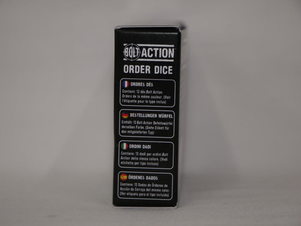 Warlord Games Bolt Action 1:56 Scale 12x Black Coloured Order Dice - (402616009)