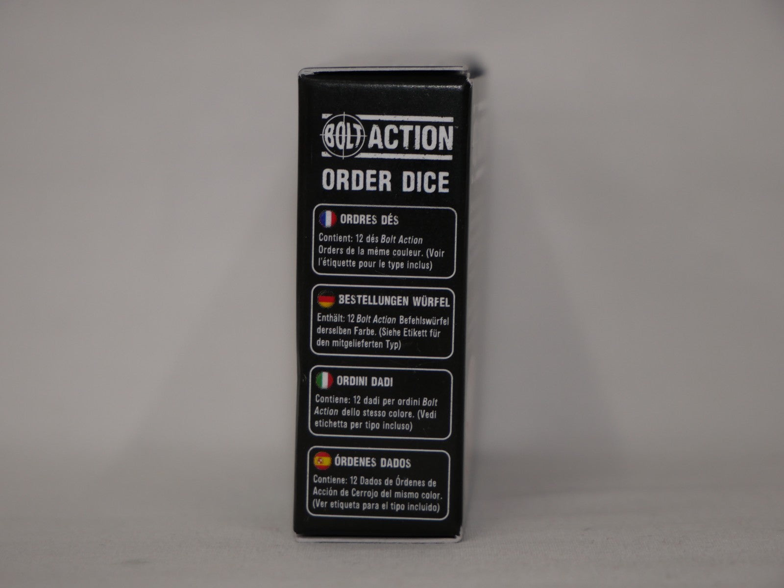Warlord Games Bolt Action 1:56 Scale 12x Black Coloured Order Dice - (402616009)