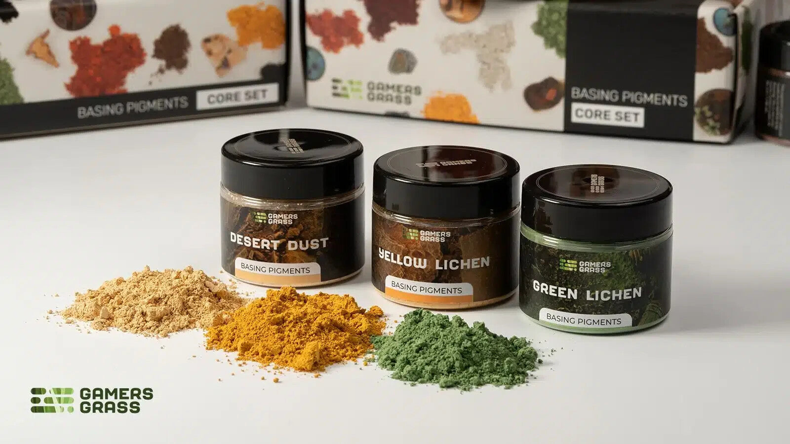 Gamers Grass Basing Pigments (9 Piece) Core Set For Modelling Dioramas - GGSB-BPCS