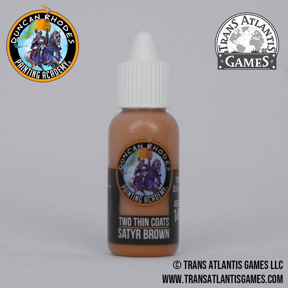 Duncan Rhodes Painting Academy 'Two Thin Coats' Satyr Brown 15ml Bottle - 10090