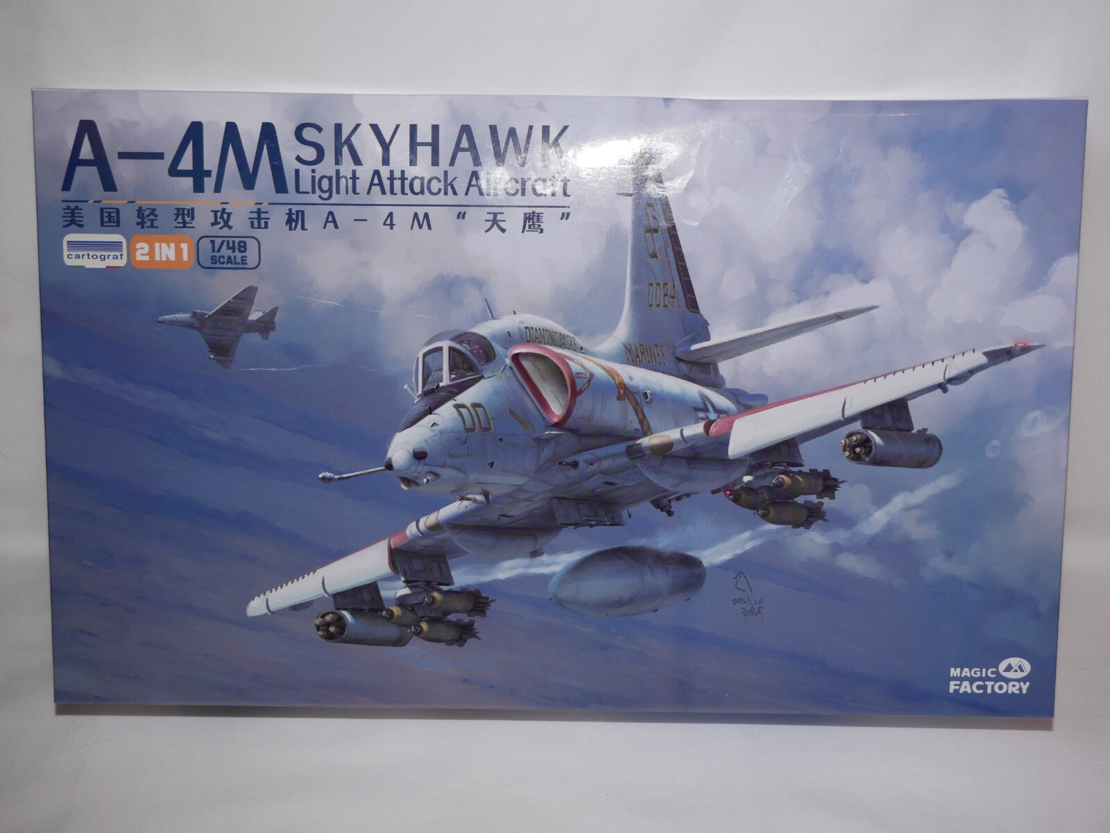 Magic Factory 1:48 Scale A-4M Skyhawk Light Attack Aircraft (2-1) Model Kit 5002