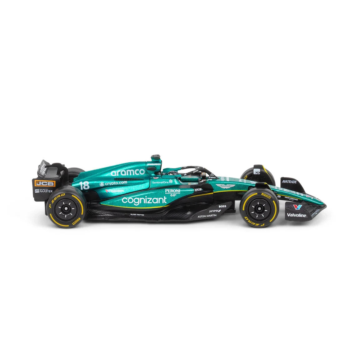 Burago 1:43 Aston Martin Cognizant Aramco F1 Team AMR23 No.18 Stroll #18-38091S