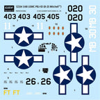 Academy 1:48 USMC PBJ-1D North American (B-25 Mitchell) Skill Level 4 - 12334