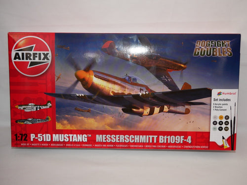 Airfix 1:72 Scale Dogfight Doubles P-51 Mustang Vs Messerschmitt Bf109F-4 A50193