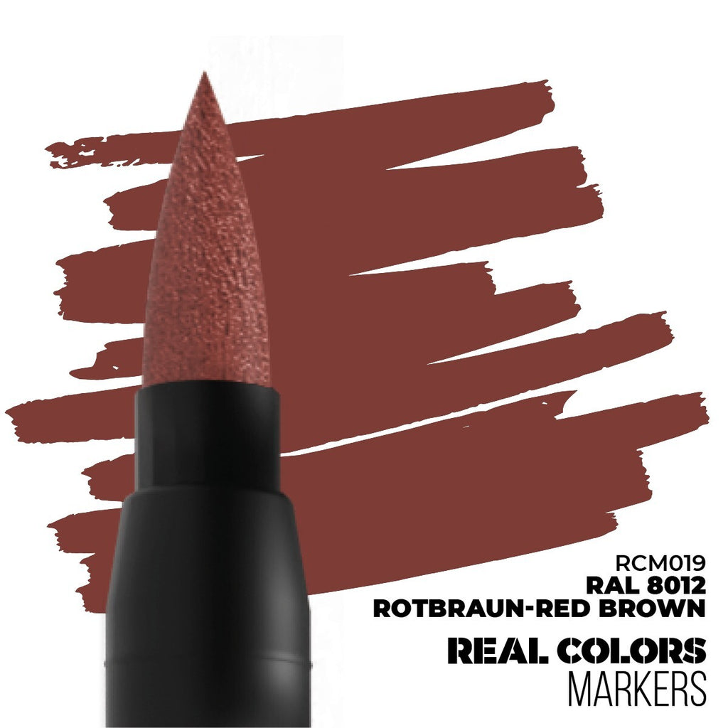 AK Interactive Real Colors Acrylic Markers RAL 8012 Rotbraun-Red Brown - RCM019