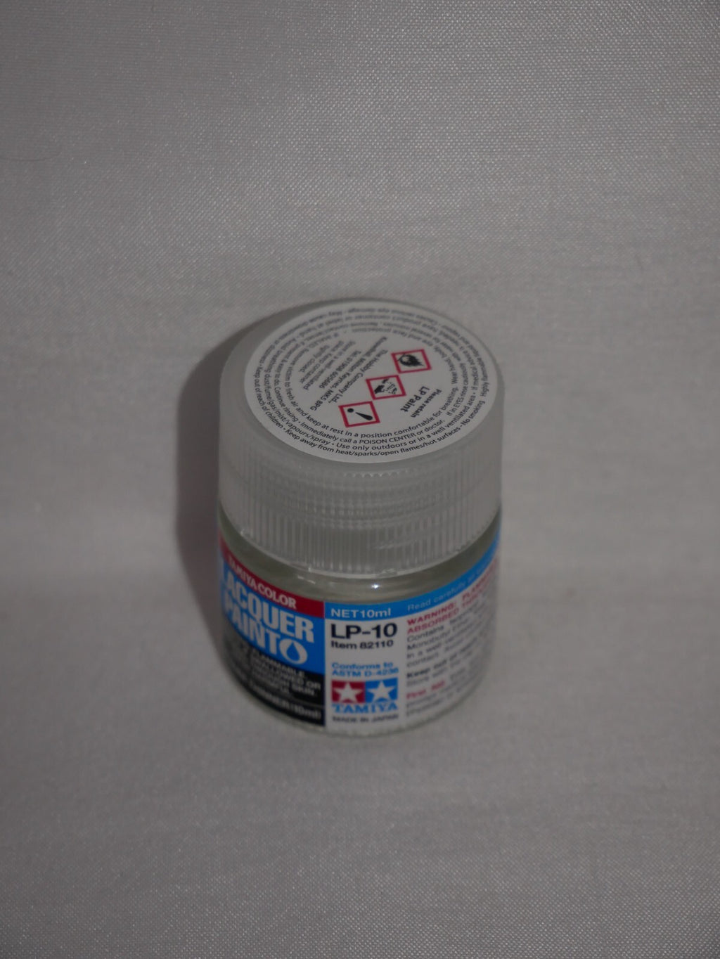Tamiya Color Modeling Paint LP-10 Lacquer Thinner & Cleaner 10ml Glass Jar 82110