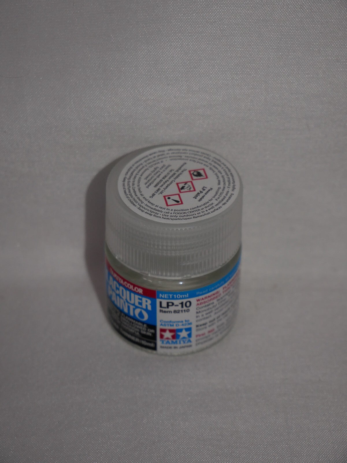Tamiya Color Modeling Paint LP-10 Lacquer Thinner & Cleaner 10ml Glass Jar 82110