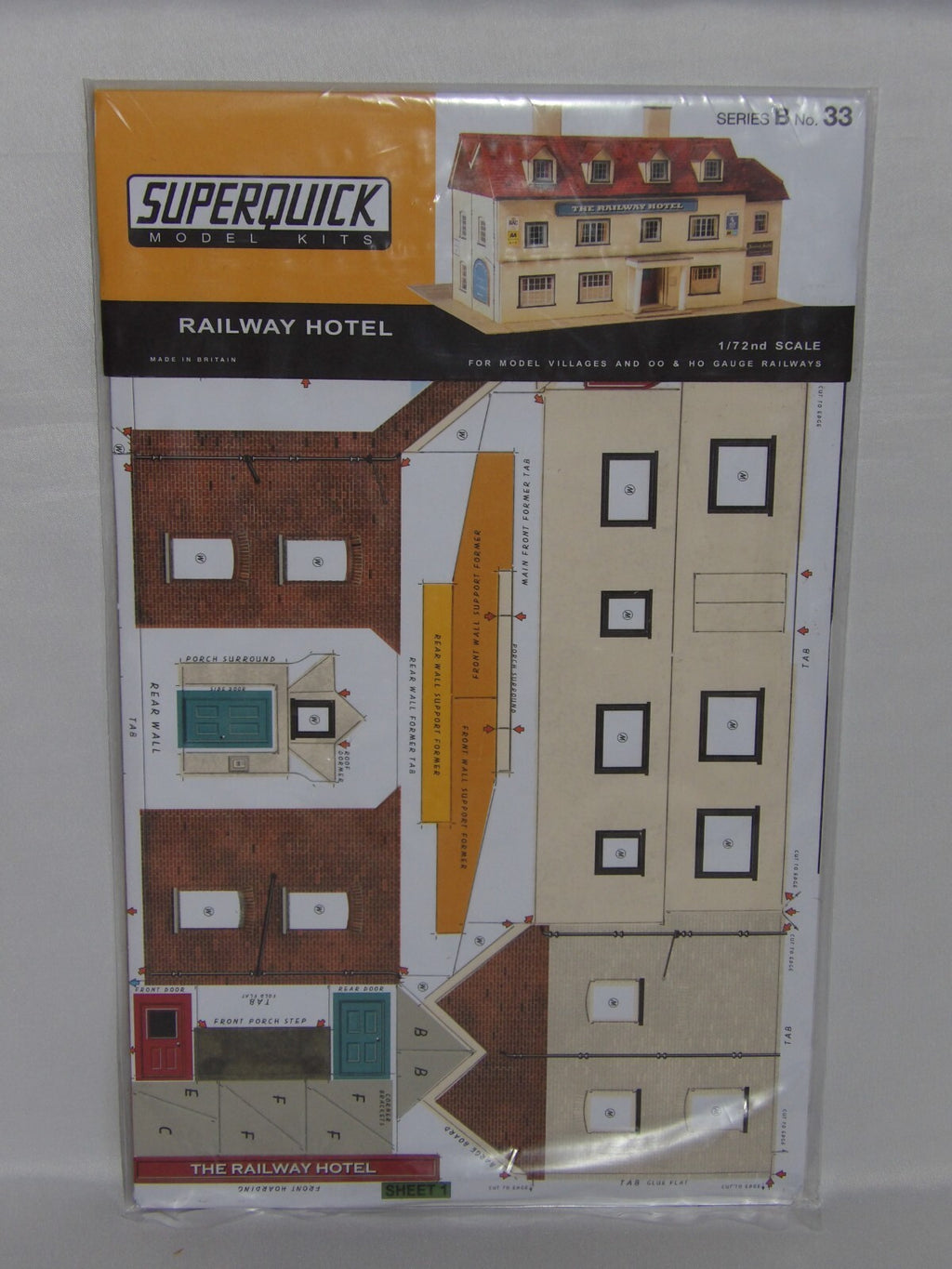 Superquick Model Kits 1:76 Scale Railway Hotel Scaled For "HO/OO" - SQB33