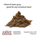 The Army Painter Battlefield Steppe Grass For Wargaming Bases 150ml Tub - BF4115