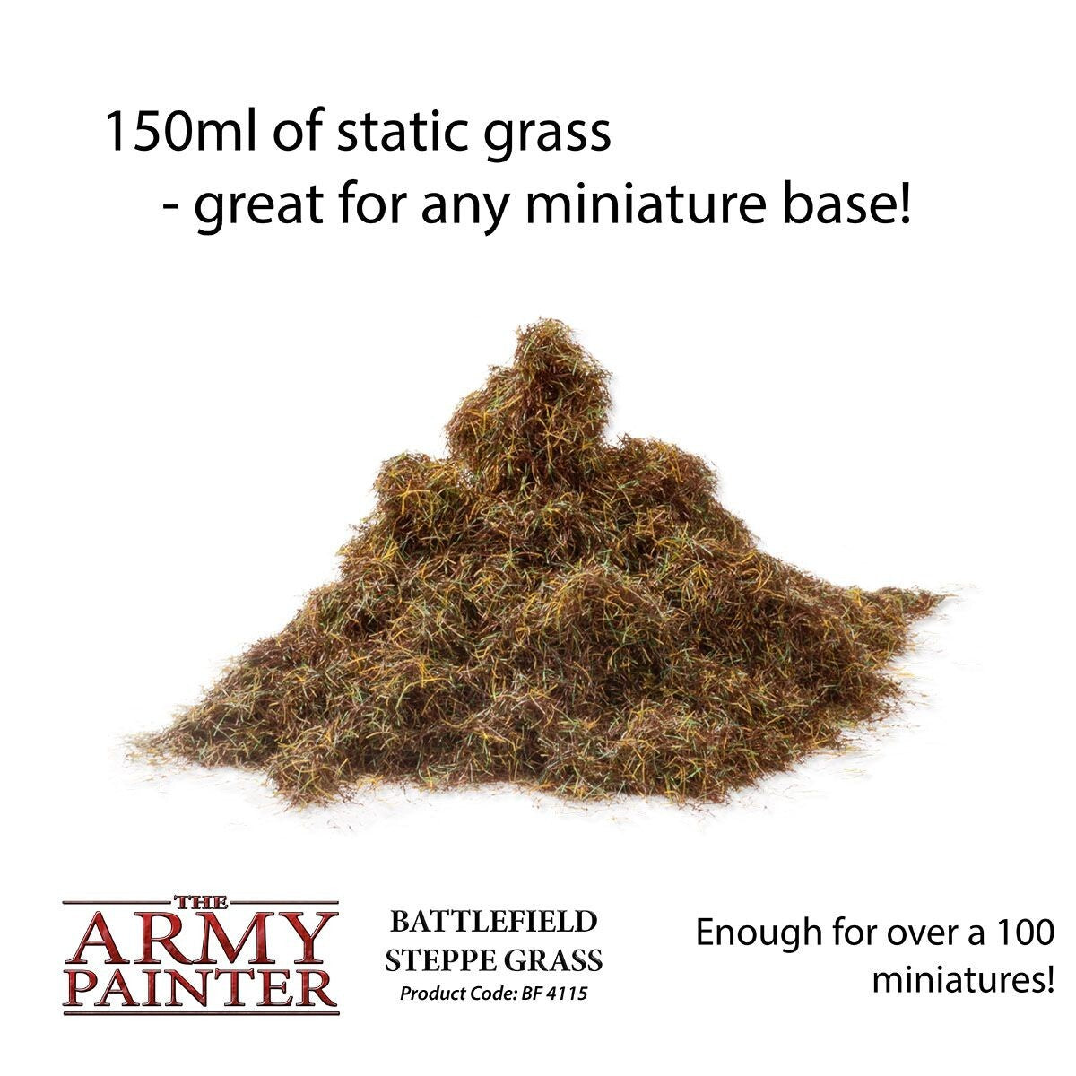 The Army Painter Battlefield Steppe Grass For Wargaming Bases 150ml Tub - BF4115