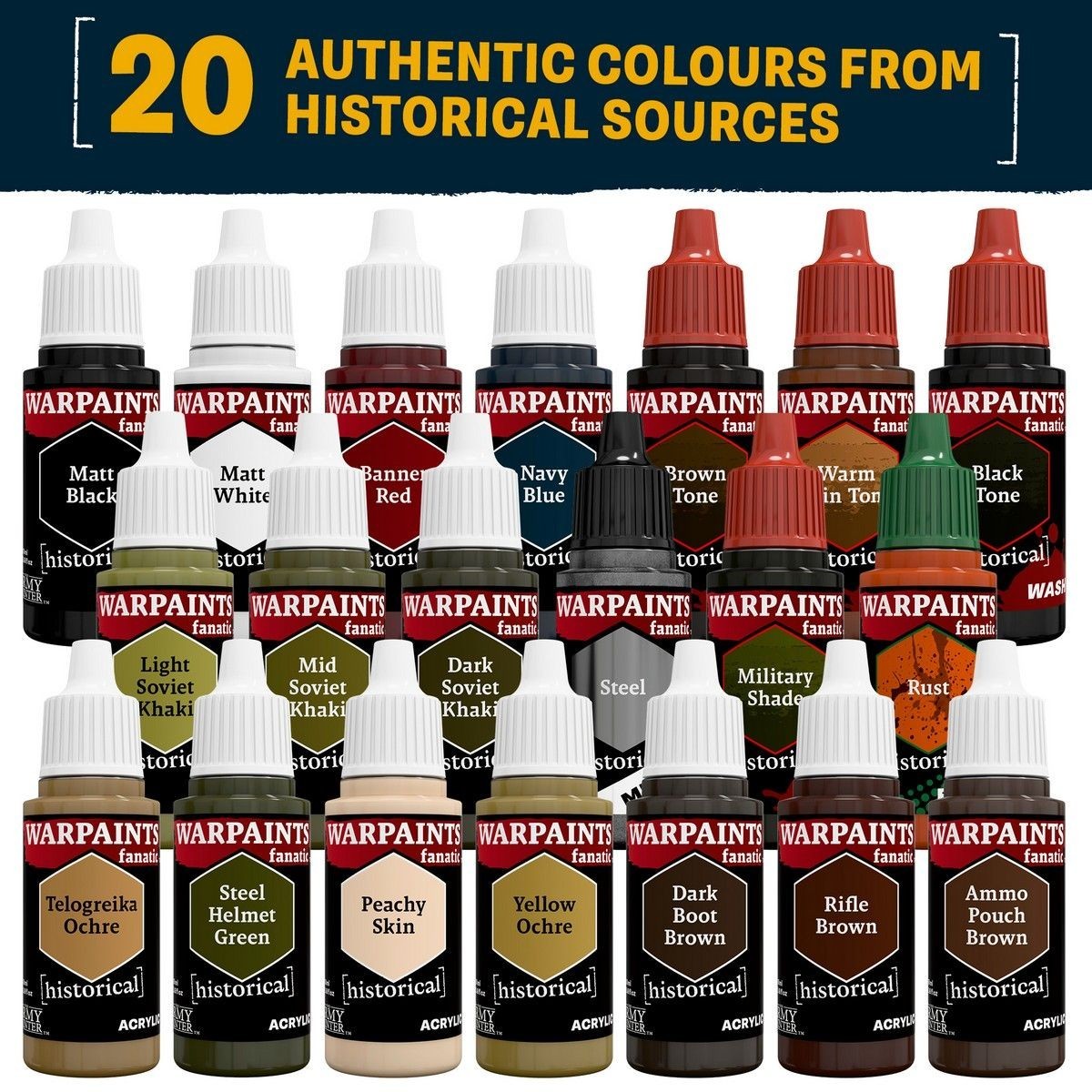 The Army Painter Historical World War II Soviet Union Paint Set (20 Colours) - WP8112